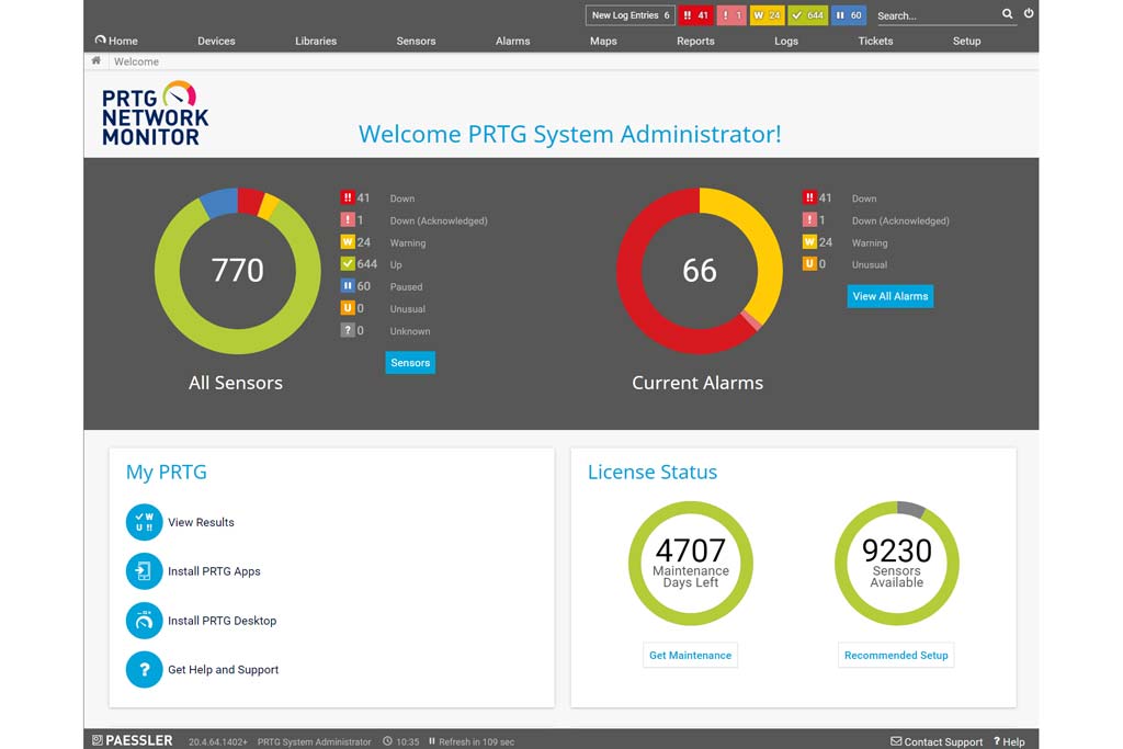 Monitoreo y gestión de alarmas con PRTG Network Monitor